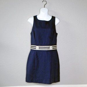 Lilly Pulitzer Navy Blue Sleeveless Kirkland Sheath Dress Sz 6